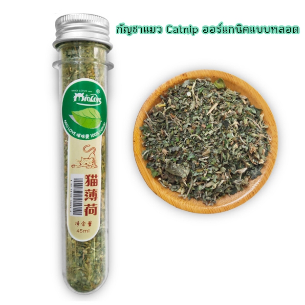 MG-022 ผงแคทนิปออร์แกนิค (Catnip แห้ง) แบบหลอด 40 ml