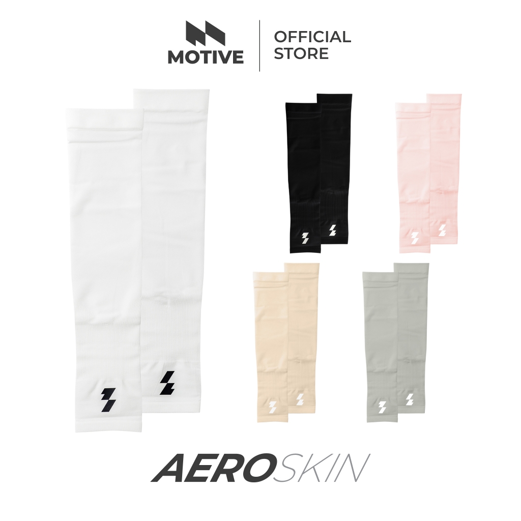 MOTIVE ปลอกแขน Arm Sleeves รุ่น AeroSkin ปลอกแขนกันแดด ปลอกแขนวิ่ง ไร้รอยต่อ
