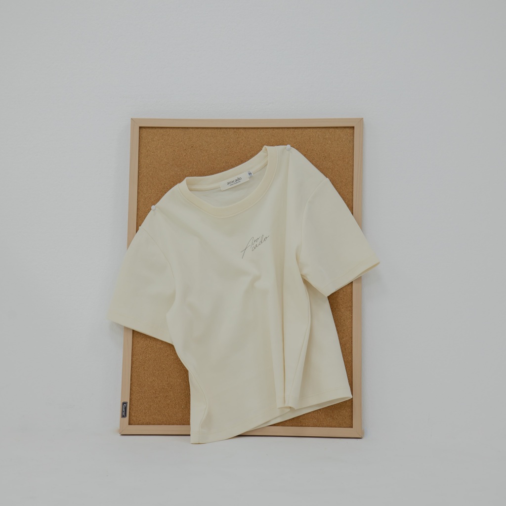 avo เสื้อยืดครอปลายสกรีน simple daily tee ราคา ถูกที่สุด ดีลบีเคเค แกลเลอรีภาพที่ 6