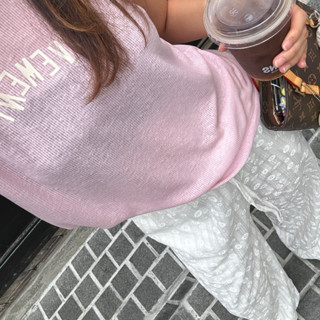 Daisy whisper กางเกงดอกไม้สีขาว กางเกงขายาวสีขาว