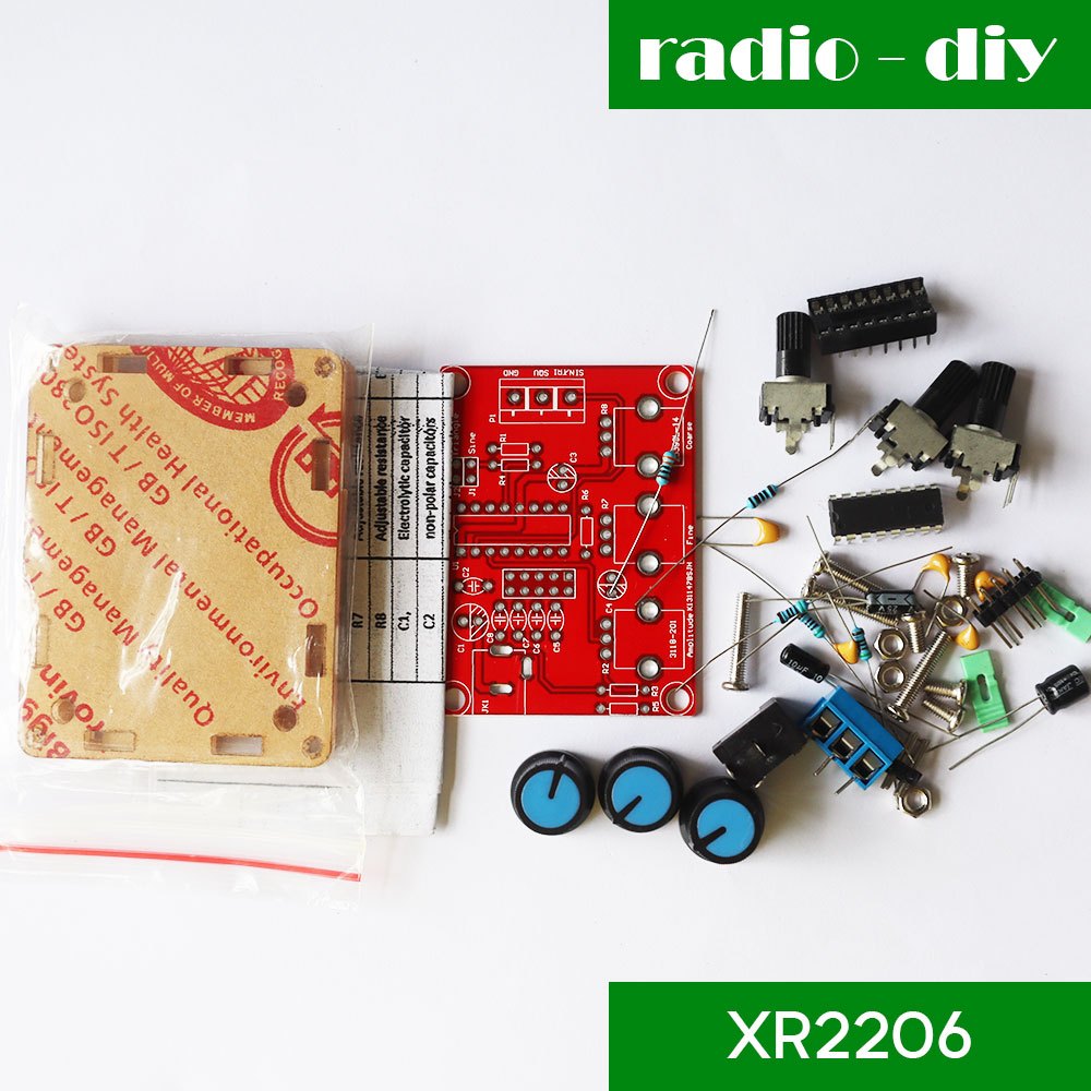 ชุดคิท XR2206 Function Generator วงจรกำเนิดความถี่พร้อมกล่องอะคริลิค
