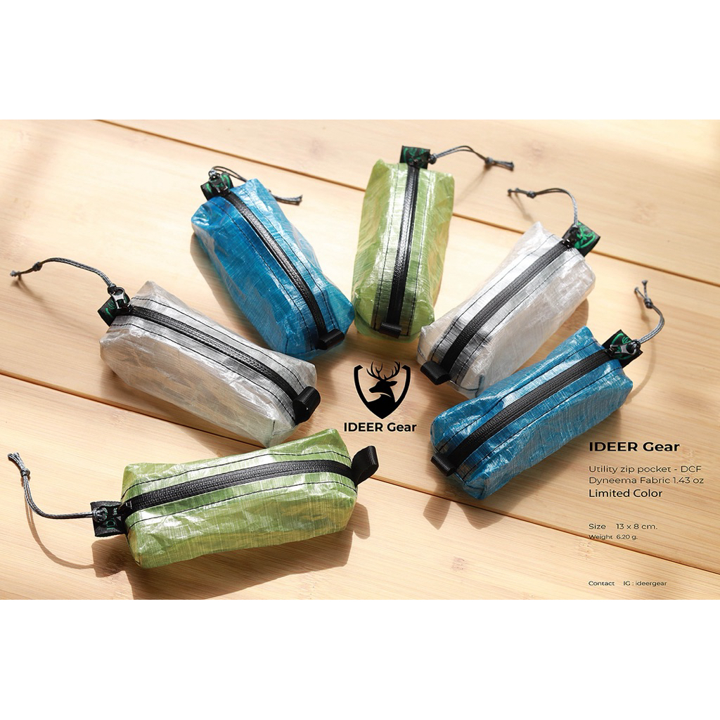 Dyneema Utility zip pocket DCF Ultralight 1.43oz Brand : I Deer gear
