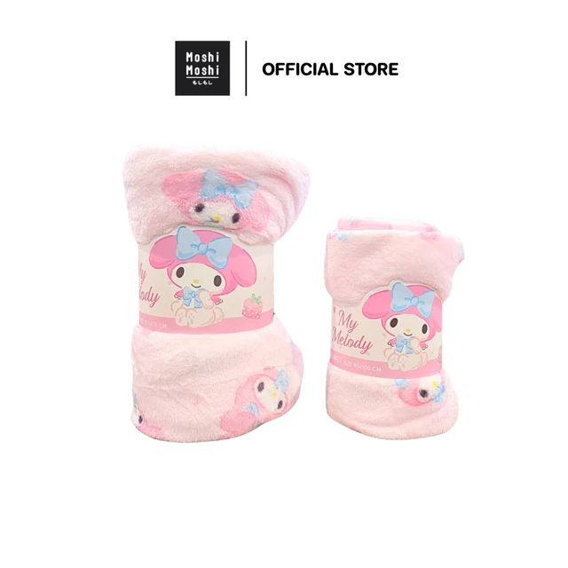 Moshi Moshi ผ้าห่มโมชิโมชิ ลาย Mymelody ลิขสิทธิ์แท้จากค่าย Sanrio รุ่น 6100003819-3822 และ 6100005172-5175