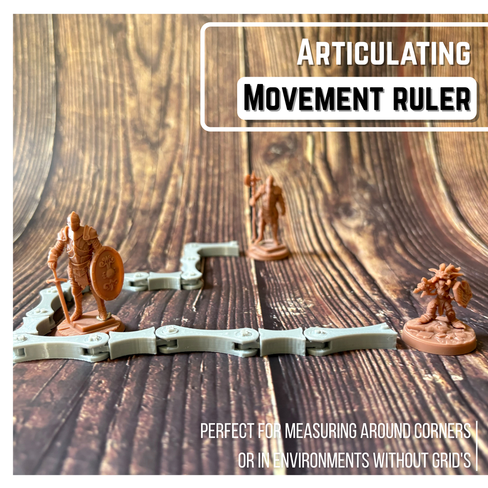 Corner Movement ruler for D&D miniatures and DND miniature [Made to order ส่งพัสดุภายใน 1-3 วัน]