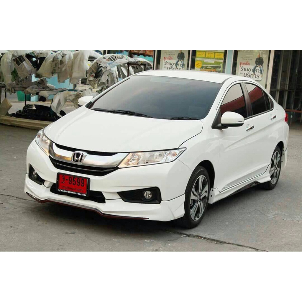 สเกิร์ตรอบคัน หรือแยกชิ้น Honda City 2014-2016 ทรง MDP (งานทำสี)