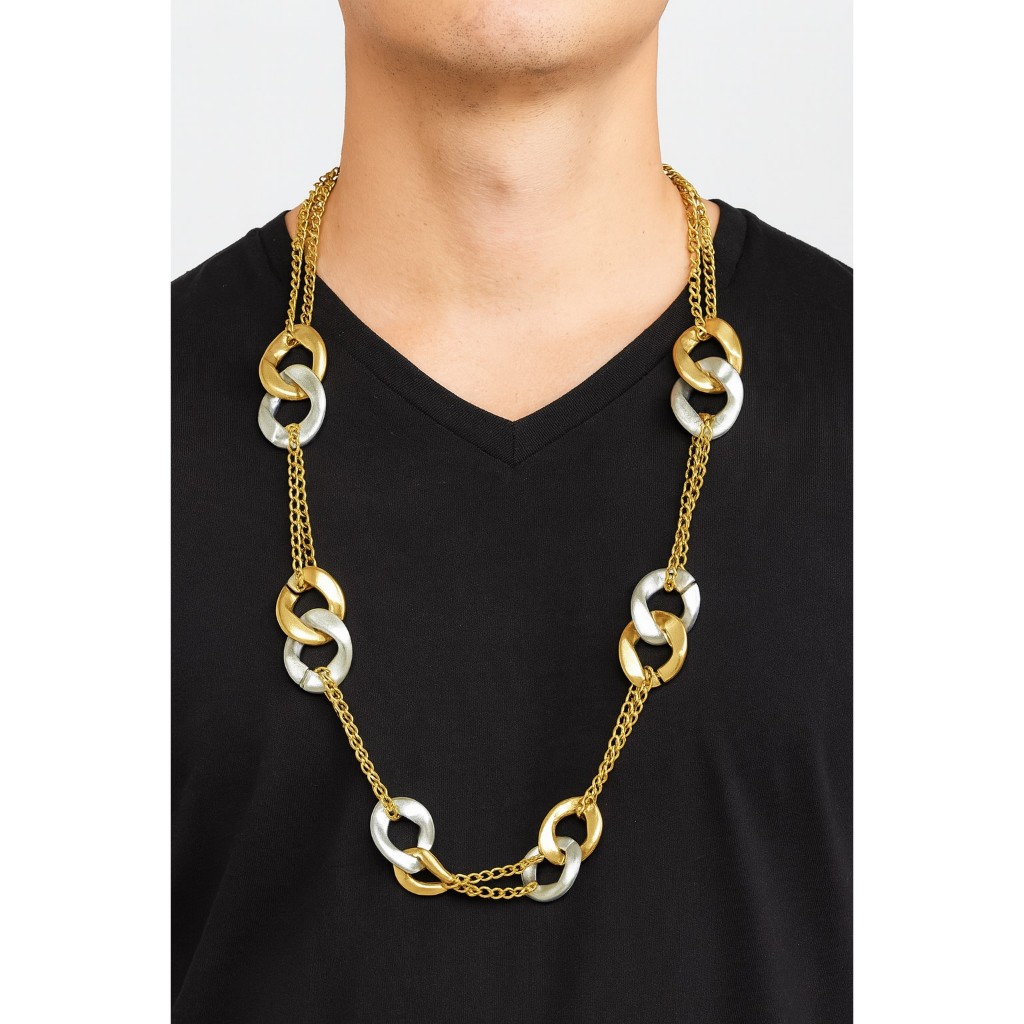 ac30.3 สร้อยทองรวย วัสดุพลาสติกน้ำหนักเบา สร้อยคอแนวเก๋ๆ ใส่โชว์รวย ธีมเศรษฐี