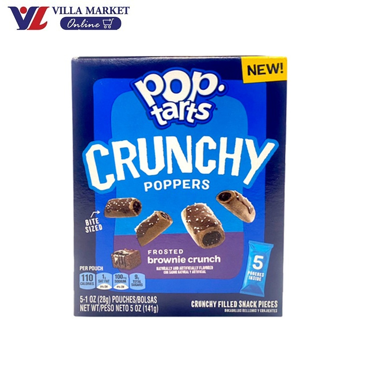 Kellogg's Pop Tarts Brownie Crunchy 141g เข้มข้นด้วยรสชาติบราวนี่ช็อกโกแลต นำเข้าจากอเมริกา