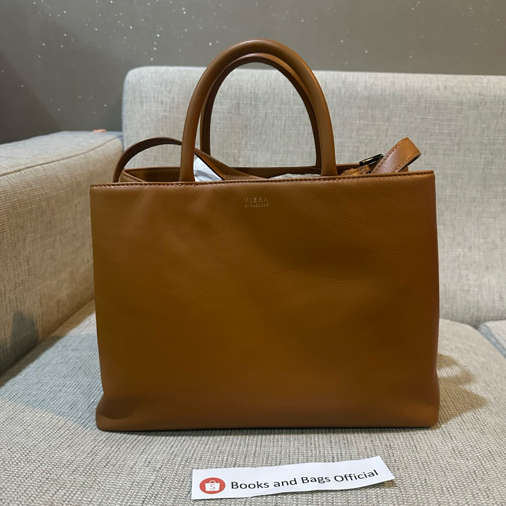 Viera by Ragazze กระเป๋าหนังแท้ กระเป๋าถือ มีสายสะพายข้าง