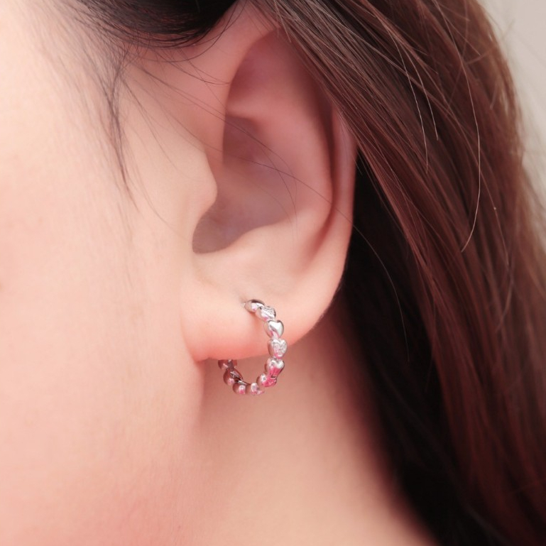 G.NIGHTDAY - LOVE HOOPS ต่างหูเงินแท้ s925