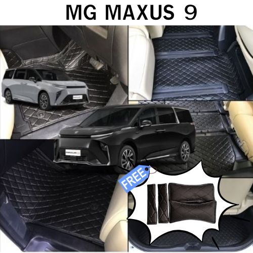 MG MAXUS9 2023 หนาพิเศษพรมปูพื้นรถยนต์6D7D หนา13มิล1ชุดงานเต็มคัน