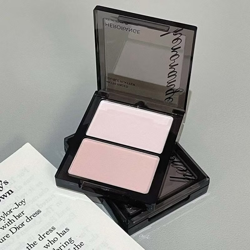 N482 HERORANGE พาเลตต์คอนทัวร์ไฮไลท์ แป้งธรรมชาติทั้ง 2 สี เนื้อแป้งบางเบา แบบแมตต์ ช่วยให้ใบหน้า ดวงตา จมูก ดูกระจ่างใส