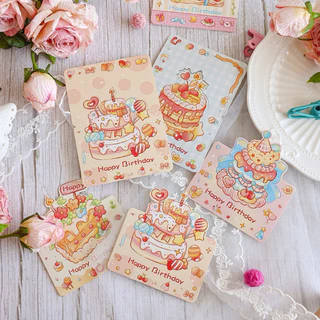 (แบบA5) การ์ดอวยพรวันเกิด การ์ดวันเกิด Birthday Card การ์ดสำหรับร้านเค้กร้านดอกไม้ การ์ดอวยพรราคาถูก
