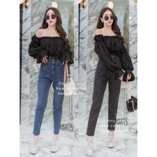 🌷กางเกงทรงบอยผู้หญิง ผ้ายืด เอวสูง งานแปะกระเป๋าหน้าเก็บทรงด…