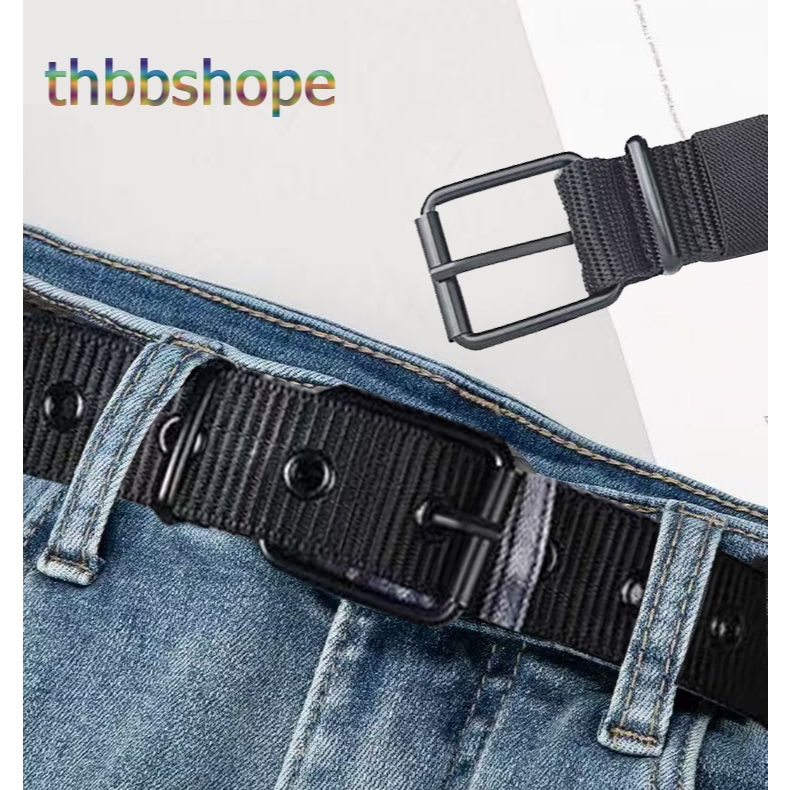 THBB เข็มขัด ผู้ชาย สันทนาการ ร้อยชุด ยาว120เซนติเมตรเข็มขัดเอวสําหรับวินเทจกางเกงยีนส์เข็มขัดสําหรับผู้ชาย