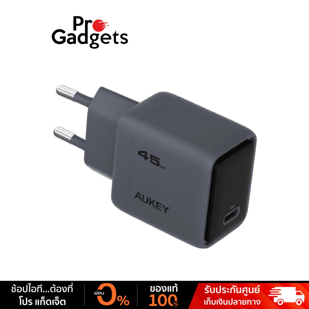 AUKEY PA-C2 Comet Series PD 45W Wallcharge with Gan III Black อะแดปเตอร์