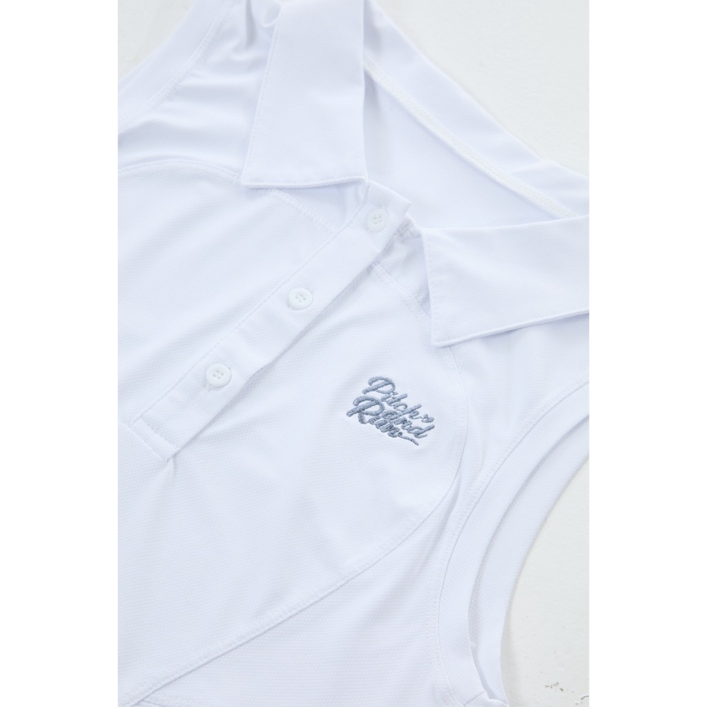 Pitch Tank Top in White - เสื้อตีกอล์ฟ เทนนิส ระบายอากาศ สีขาว