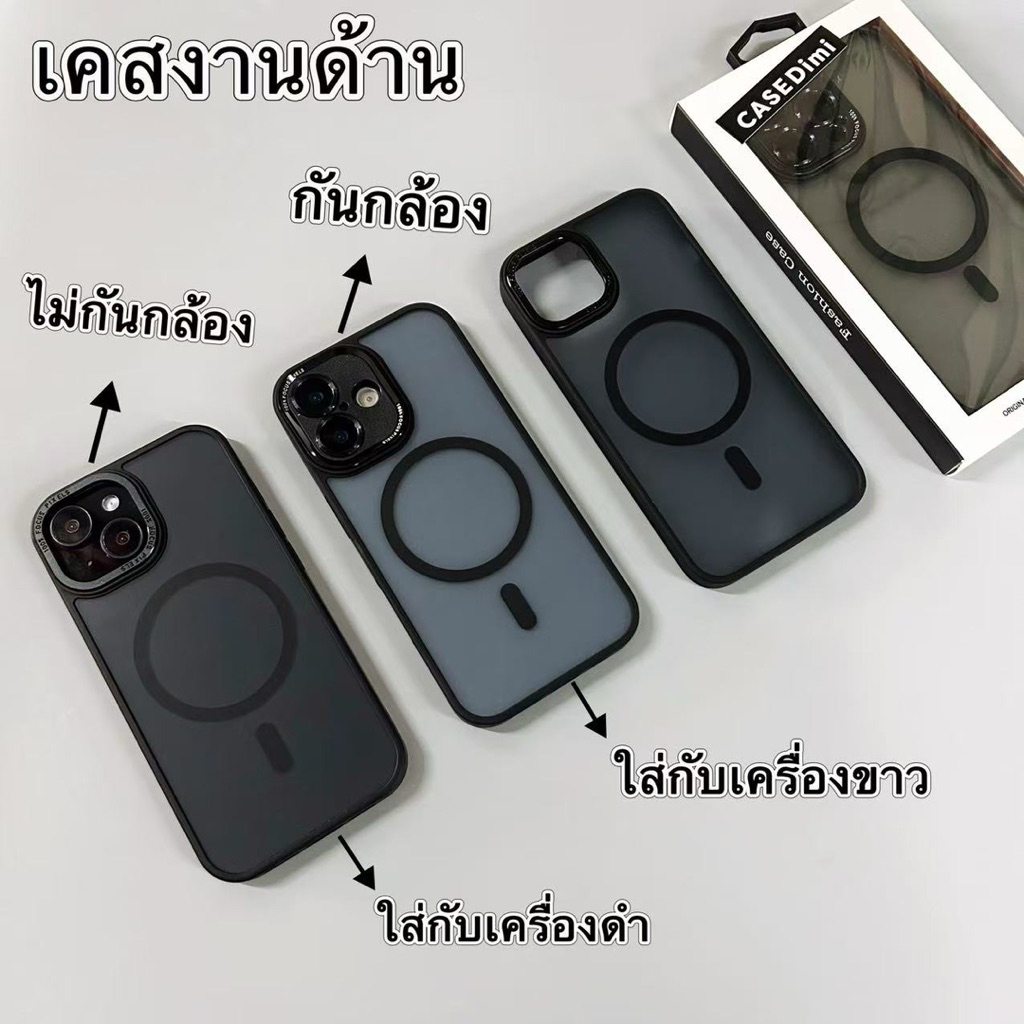 เคสหลังด้าน ชาร์จได้ ขอบสี กันกระเเทก for iPhone 16 15 14 13 12 11 Pro max 15Pro 15Promax 14Promax 13Promax 12Promax