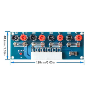บอร์ดโมดูลพาวเวอร์ซัพพลาย แผงวงจรแยกไฟ 3V,5V,12V,-12V จาก power supply 24 pin