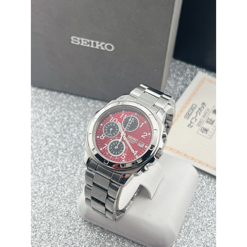 SEIKO Chronograph 7T92-0CAD ⌚️ นาฬิกาโคโนกราฟ สายสแตนเลส | Japan Movement🇯🇵 | ของแท้มือสอง สภาพดี 95