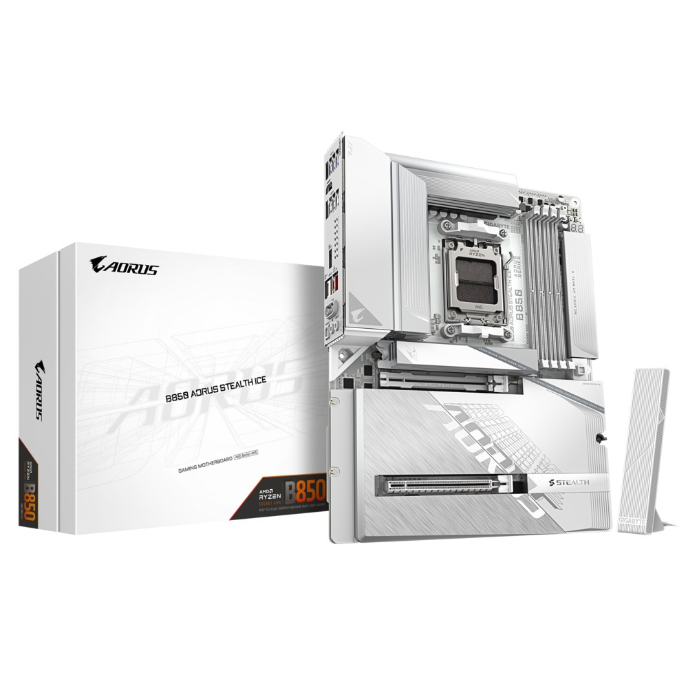 GIGABYTE B850 AORUS STEALTH ICE AMD AM5 Motherboard เมนบอร์ด