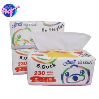 [แพค] Jaxx B.Duck แจ็กซ์ ทิชชู่เป็ด กระดาษทิชชู่เช็ดหน้า แพค4ห่อ ขนาด230แผ่น หนา2ชั้น