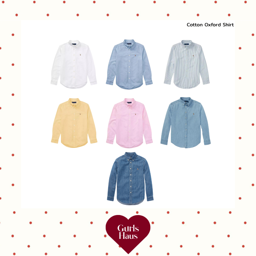พรีออเดอร์ เสื้อเชิ้ตเด็กโตแบรนด์แท้ | Polo Ralph Lauren Big Boys Oxford Shirt
