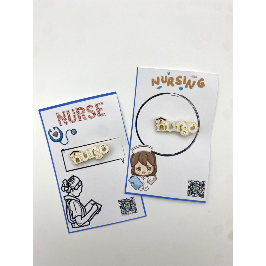 เข็มกลัด NURSE  เข็มกลัดพยาบาลมีรูปหมวก แพคเก็จสวยน่ารัก