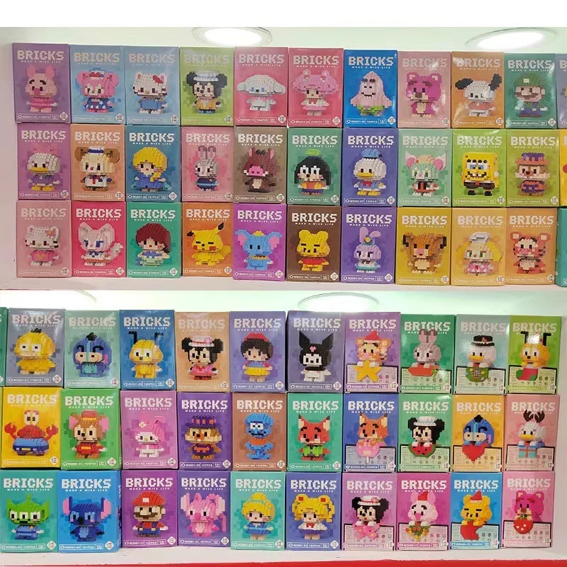 SR ของเล่นตัวต่อนาโน 3 มิติ บล็อกตัวต่อการ์ตูนสำหรับเด็ก