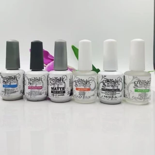 Gelish gel Top coat/Base coat/Strucre gel อบแห้งไม่ต้องเช็ดออก แบรน์ดที่ช่างไว้วางใจ ขนาด 15 ml. 🦄สินค้าพร้อมส่ง🦄