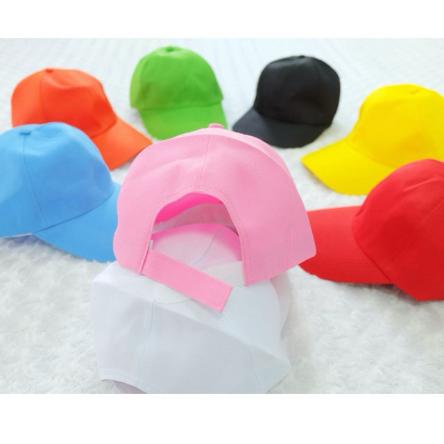 หมวกแก๊ปสีพื้น ผ้าลายสองราคาถูก ใส่งานกลางแจ้ง, งานกีฬาสี