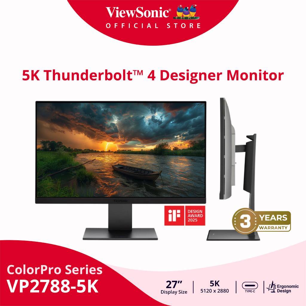 ViewSonic Monitor VP2788-5K​ / 27" / 75Hz/ IPS / 5 ms (จอมอนิเตอร์)