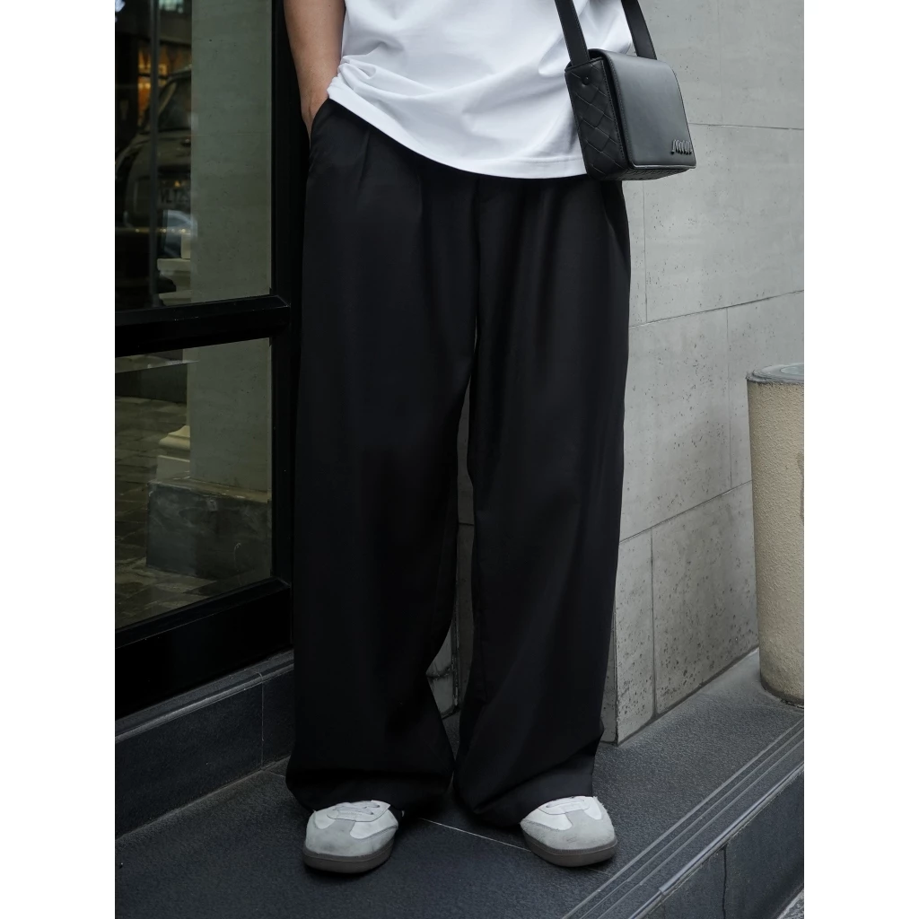 MUU Relaxed wide-leg trousers กางเกงขายาว กางเกงทรงหลวม กางเกงผู้ชาย สวมใส่สบาย