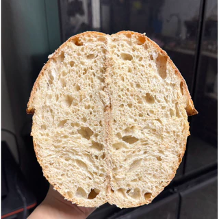 ขนมปังซาวโดว์โฮลวีท Sourdough Whole Wheat 🌾 ≈ 600grams/loaf ยีสต์ธรรมชาติ 100% แป้งขนมปังไม่ฟอกสีผสมแป้งโฮลวีทแบบหยาบ