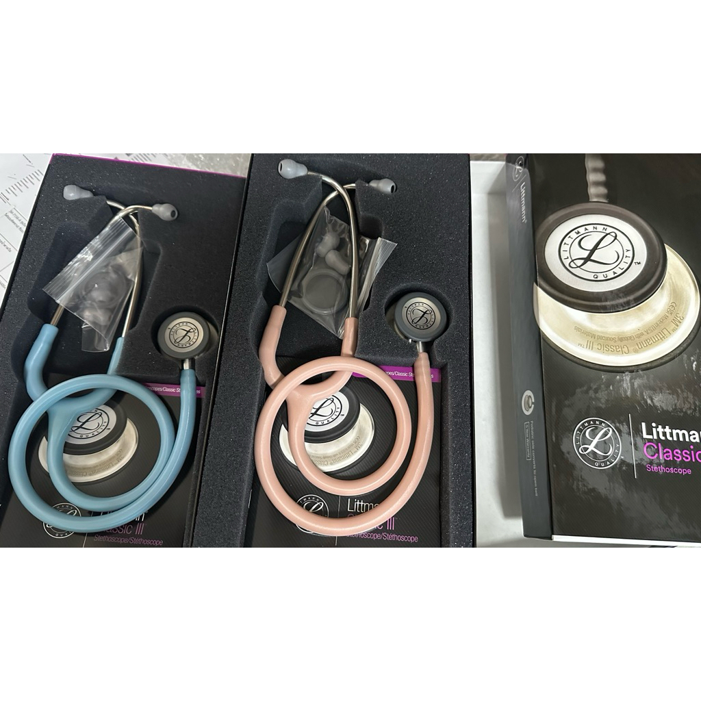 3M Stethoscope หูฟังแพทย์ รุ่น Littmann Classic iii 27” Satin finish สีใหม่ Champange Rose/ Marine Blue