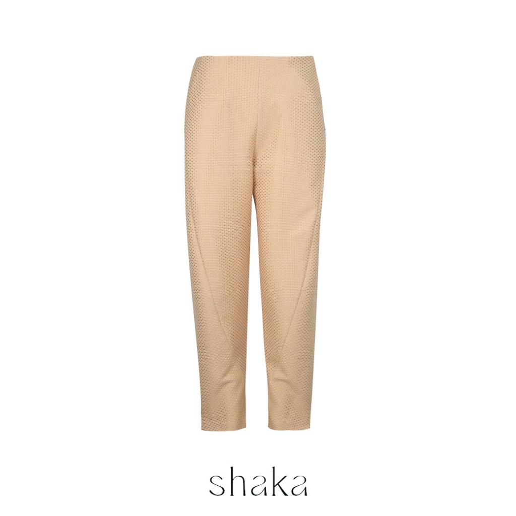 Shaka SS25 Orbit Tapered Pants กางเกงผ้าทอแจ็คการ์ด ทรงคลาสสิค (ฺBROWN) PN-8250514 — صورة 8