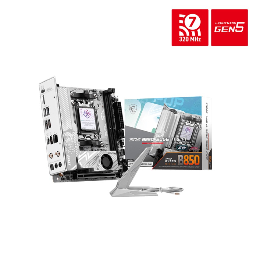 MSI MPG B850I EDGE TI WIFI AMD AM5 ITX Motherboard (เมนบอร์ด)