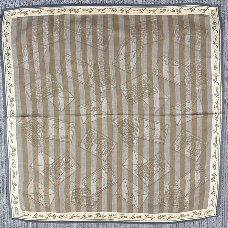 Fendi ผ้าเช็ดหน้ามือสองของแท้