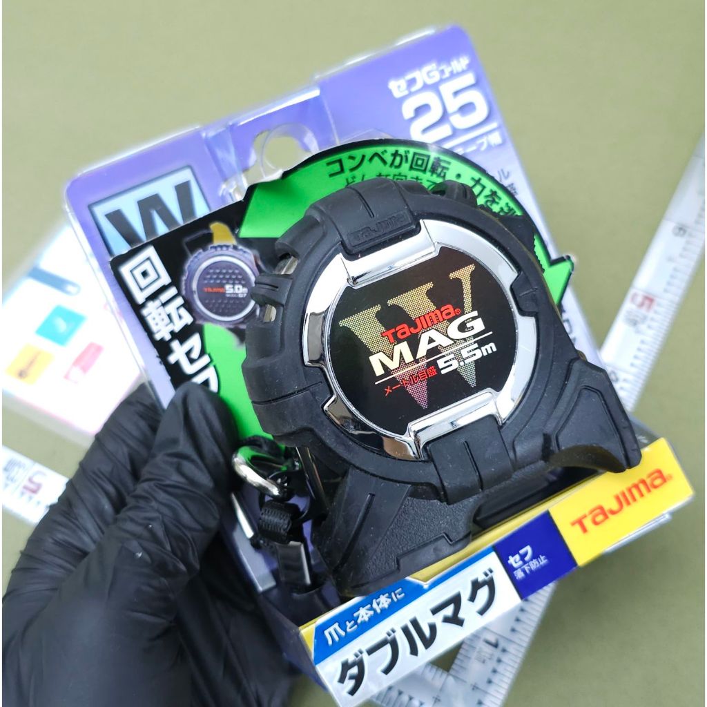 ตลับเมตร TAJIMA W MAG CWM3RS2555 มีแม่เหล็ก ยาว 5.5 ม./ระบบปลดเร็ว / เหน็บเข็มขัด