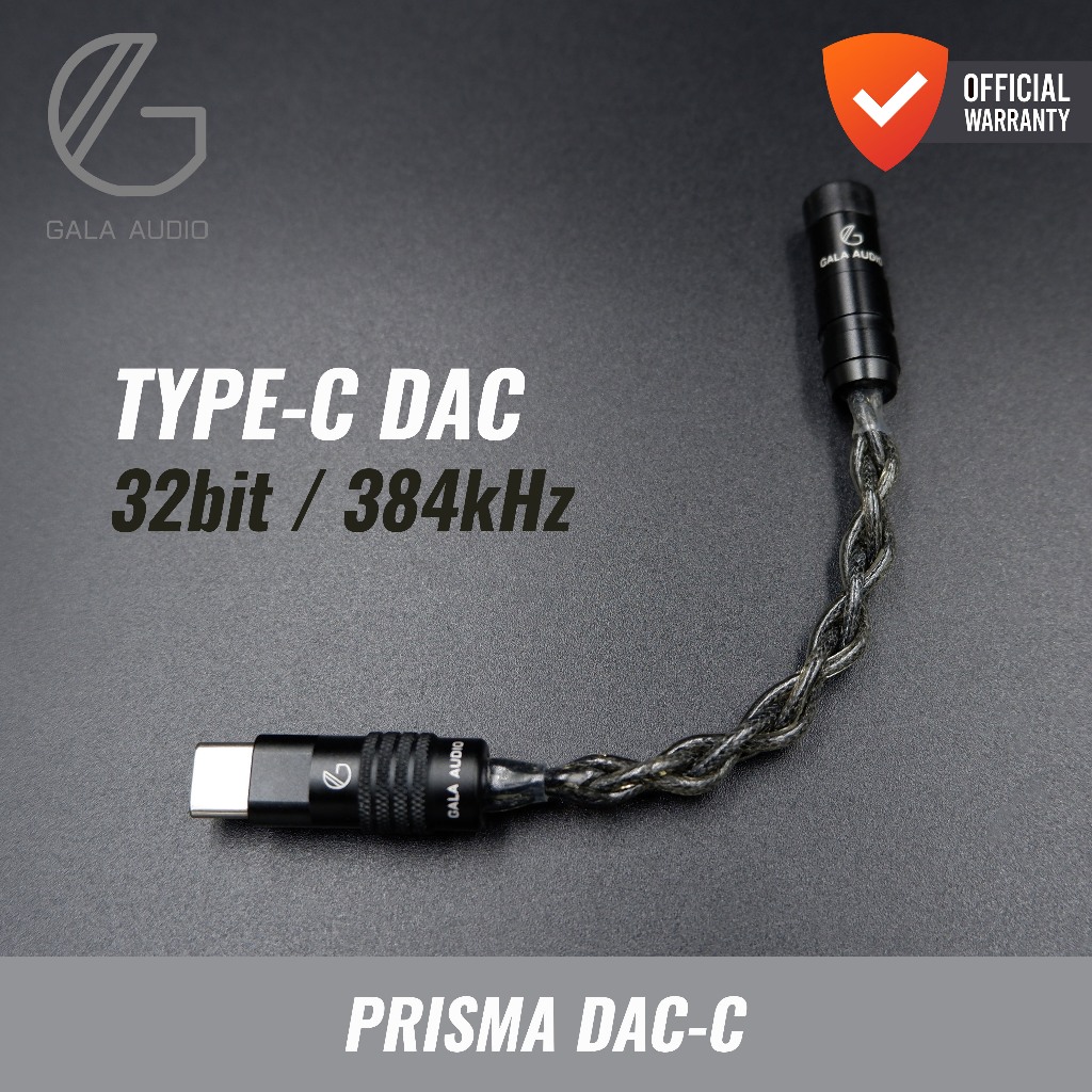 [ใหม่ล่าสุด] Gala Audio Prisma DAC-C อะแดปเตอร์สายเคลือบกราฟีน หางหนู DAC Type-C to 3.5mm รองรับHi-Res 32bit / 384kHz