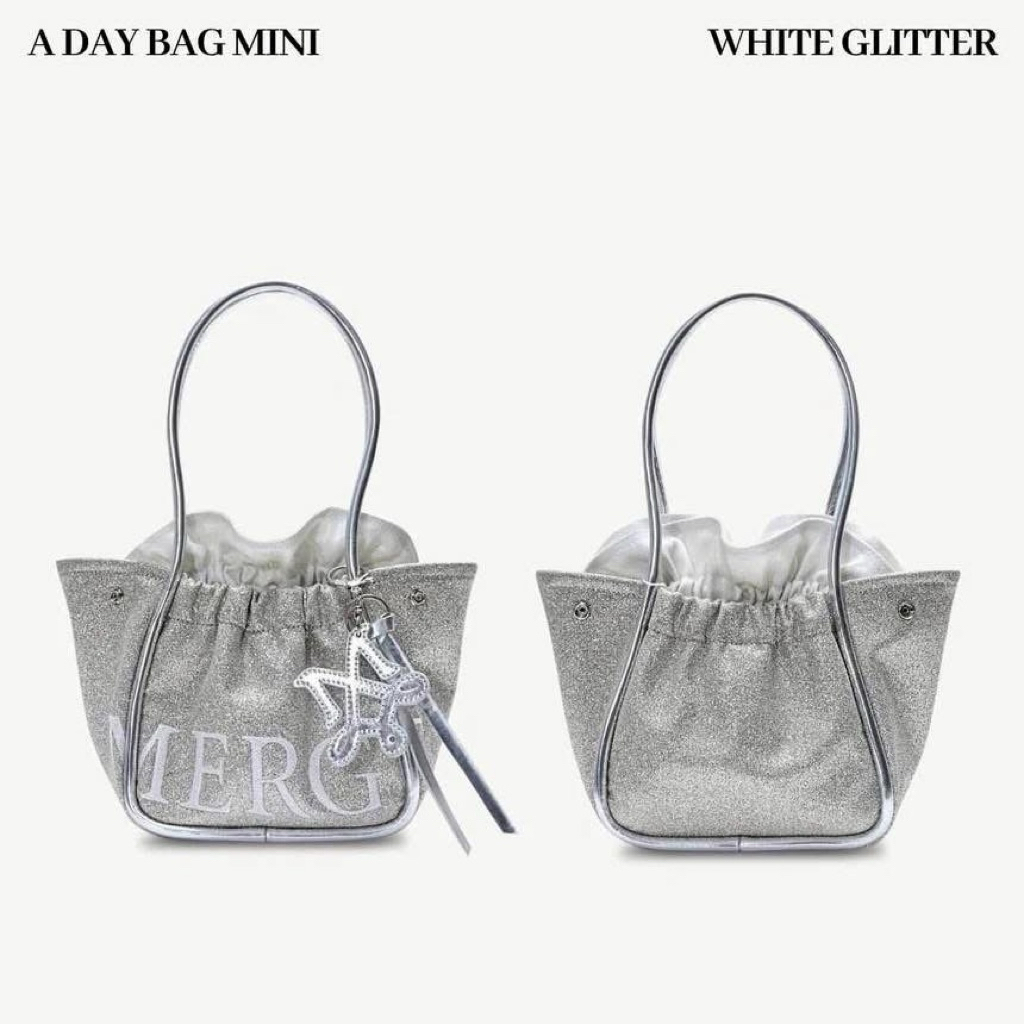 กระเป๋า Merge มือ 1 mini white glitter