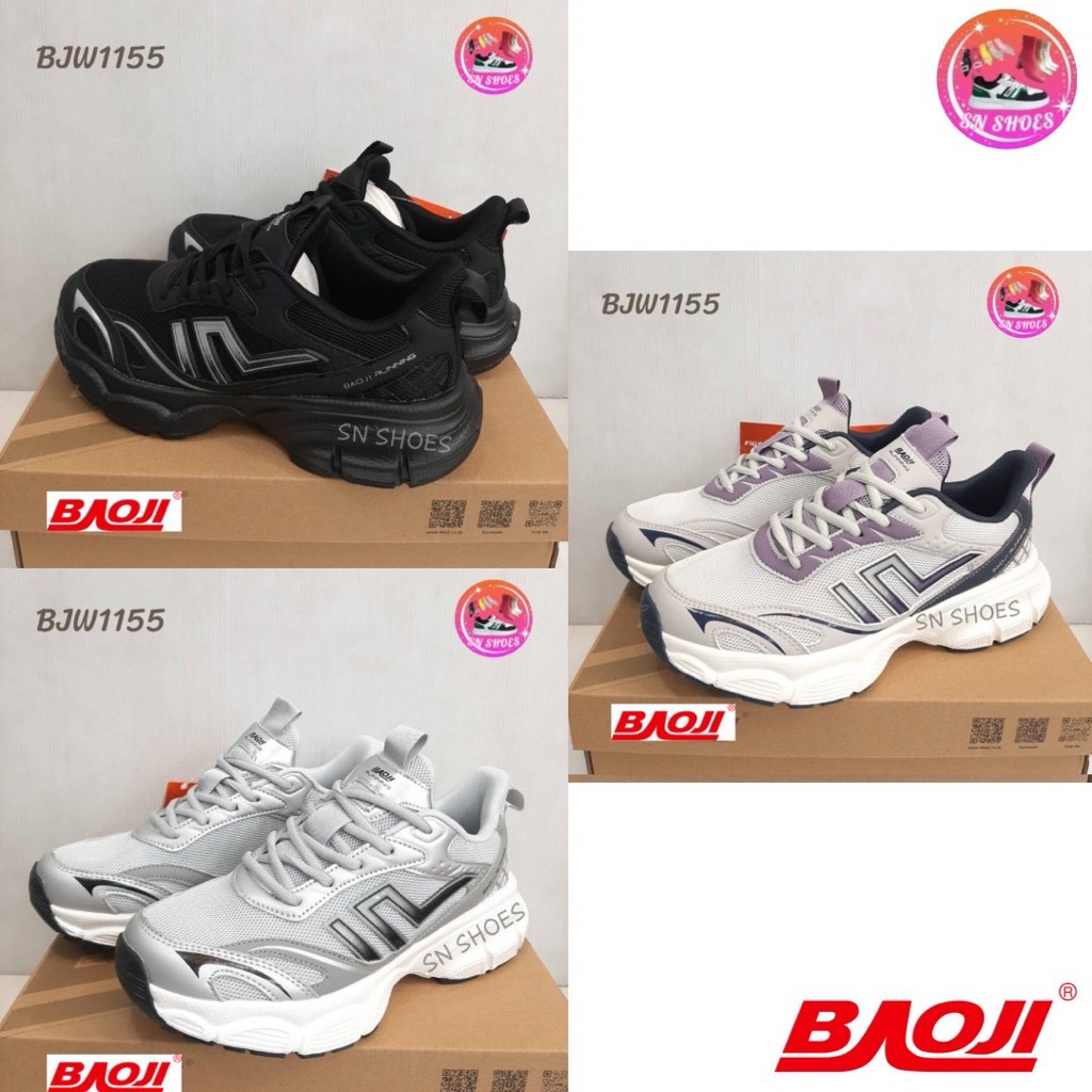 รองเท้าผ้าใบ  BAOJI แท้100% BJW 1155 รองเท้าผ้าใบผู้หญิง ไซร้ 37-41(รุ่นใหม่)