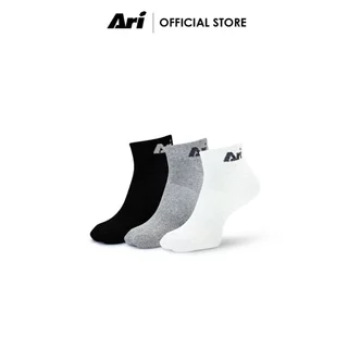 ARI DAILY LINER SOCKS - BLACK/GREY/WHITE (AHW1397-01) ถุงเท้า อาริ แพ็ค 3 สีดำเทาขาว
