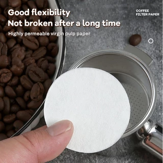 กระดาษกรองกาแฟวงกลม 56 มม./60 มม./68 มม. 100แผ่น สำหรับหม้อต้มกาแฟ Moka Pot Paper Filter