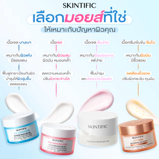 SKINTIFIC มอยเจอร์ไรเซอร์ ครีม ครีมบำรุงผิวหน้า Moisturizer Gel ช่วยบำรุงและเสริมเกราะป้องกันใบหน้า ครีมทาหน้า ครีมขาว