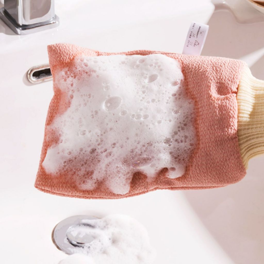 ถุงมือสครับผิว ถุงมือทำความสะอาดร่างกาย ถุงมือขัดขี้ไคล ใยขัดทำความสะอาดร่างกาย สินค้าพร้อมส่งจ้า!!! - รูปที่ 5