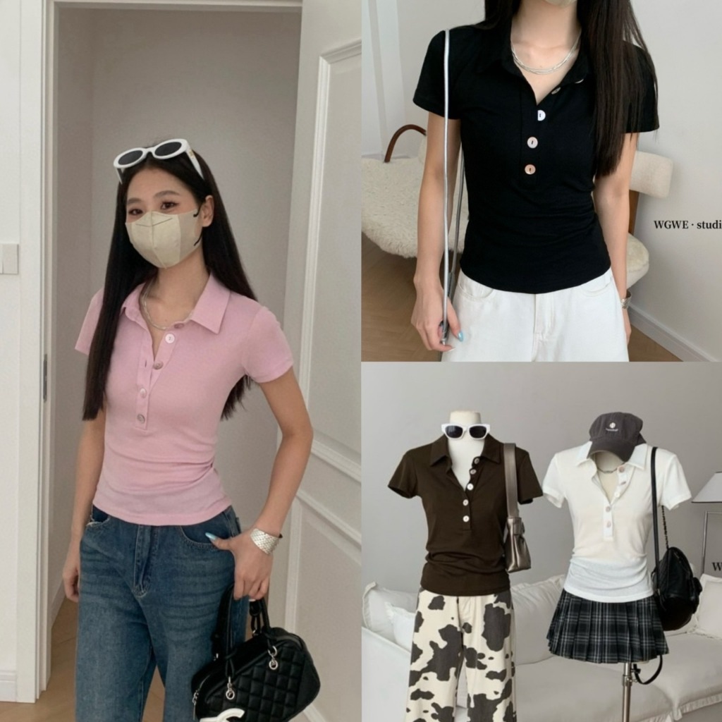 เสื้อคอปกแขนสั้นรุ่น 6507 TAG WG.WE 🇰🇷