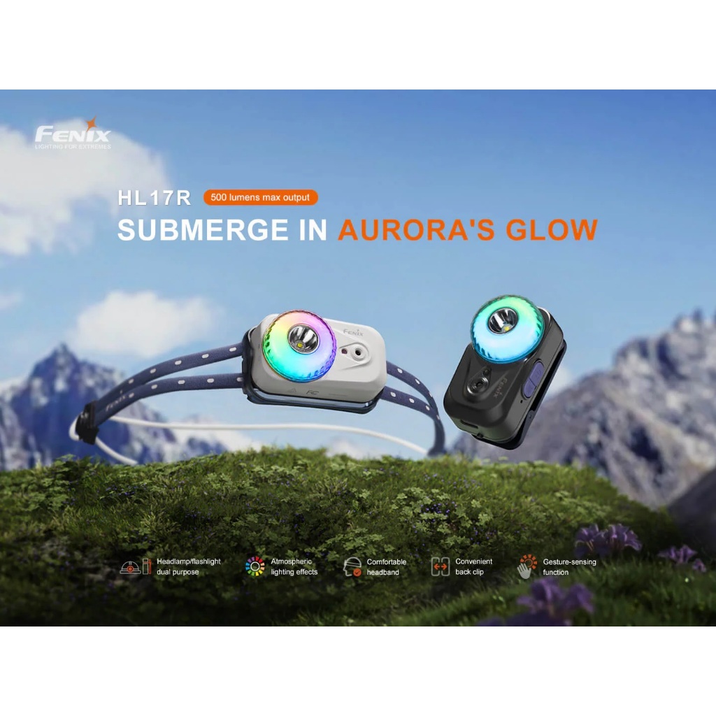 ไฟคาดศีรษะ FENIX HL17R สว่าง 500 LUMENS ส่องไกล 100 เมตร