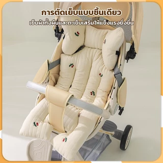 เบาะที่นอน อุปกรณ์เสริมรถเข็นเด็ก เบาะรองรถเข็น เบาะรอง อุปกรณ์เสริมสำหรับรถเข็นเด็ก ผ้าฝ้ายระบายอากาศ งานปักน่ารักๆ