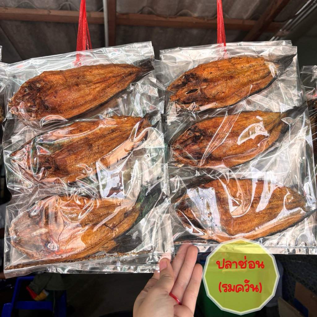 ปลาช่อน รมควัน 3 ตัว/แพค ปลาแห้งดอยเต่า