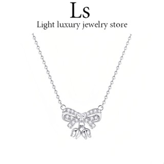 ②⑨Jewelry สร้อยคอ สร้อยคอทองคำขาว จี้เงิน สร้อยคอแฟชั่น สร้อ…